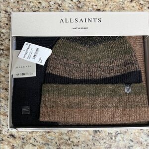 AllSaints Hat and Scarf Set